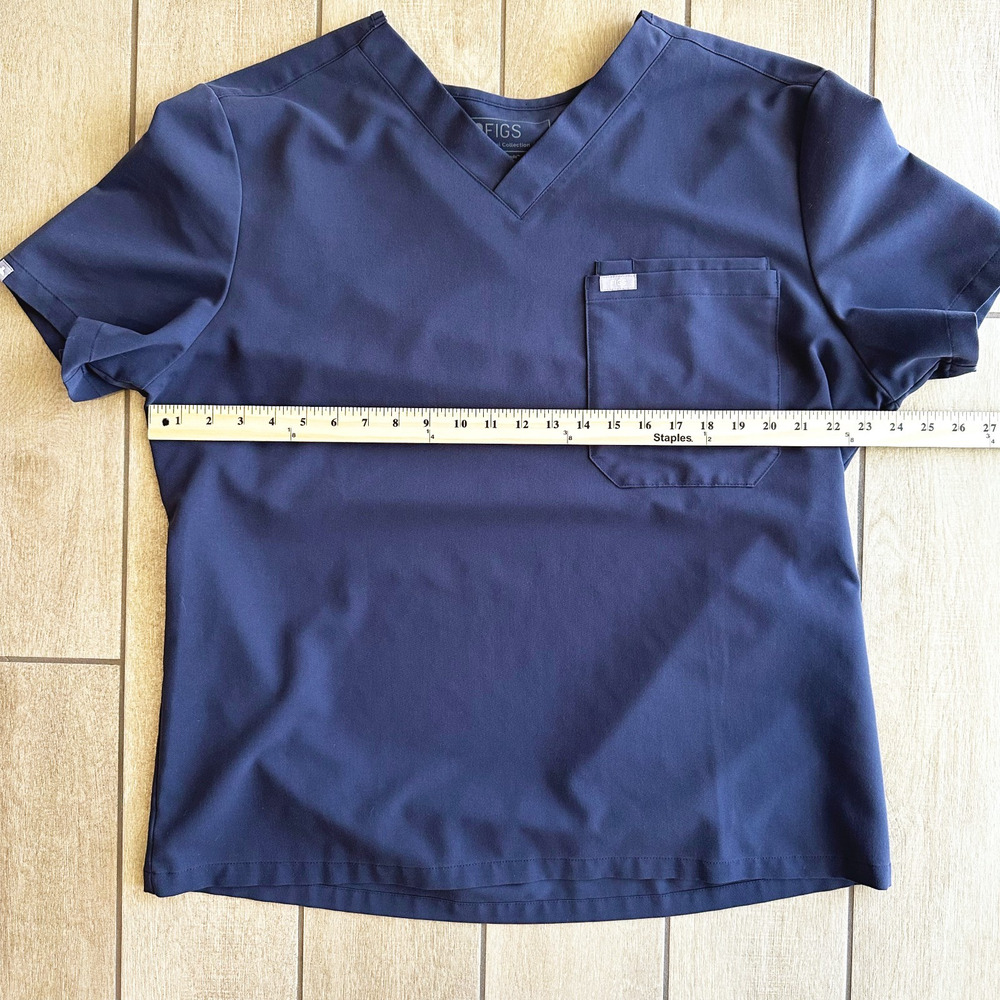 Figs Mens Leon‎ Three Pocket Scrub Top XXL Blue Medical Workwear Nursing Doctor - Picture 5 of 6